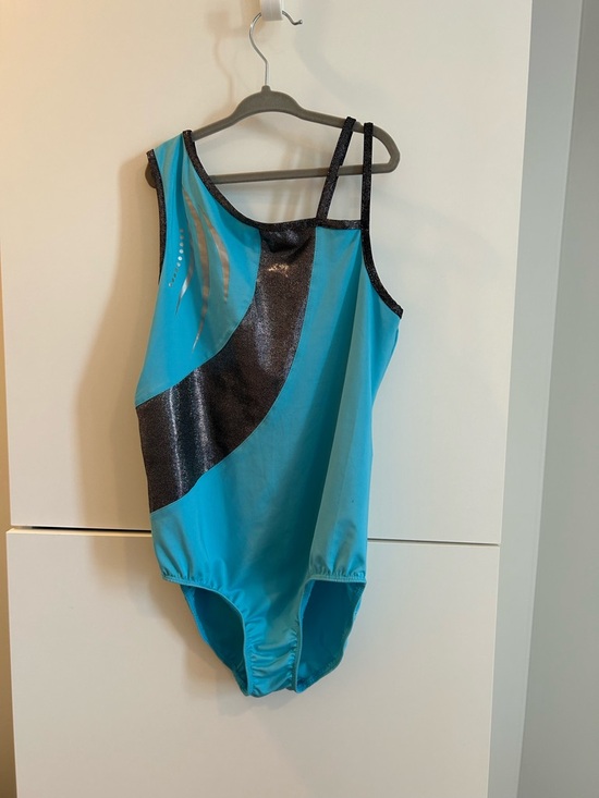 Danskin Now Other - Danskin Now Turquoise and Black Girls' Dance/Gymnastics Leotard Size XL 14/16